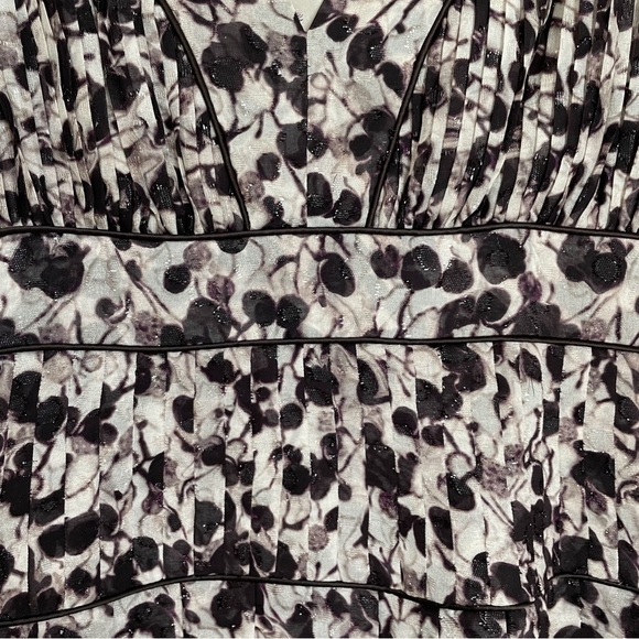 Cynthia Steffe Silk Cap-Sleeve Midi Dress with Metallic Threads - Picture 5 of 10